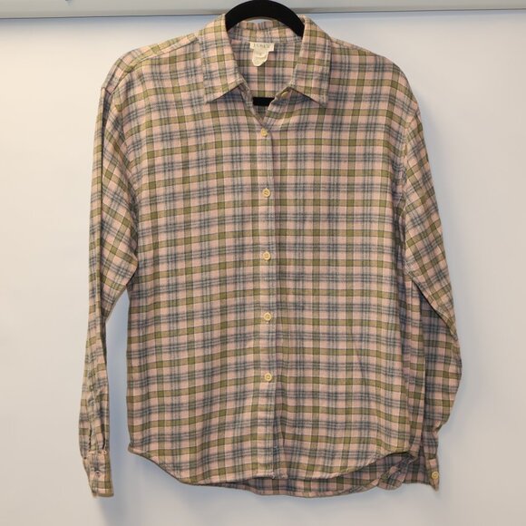 J. Crew Pink and Gray Checkered Shirt Size Small Womens Button Cuffs No Pocket - Picture 4 of 11